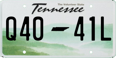TN license plate Q4041L