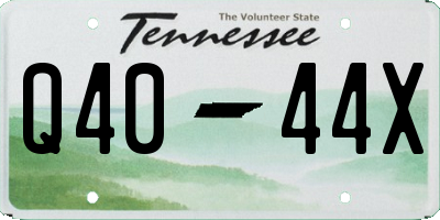 TN license plate Q4044X