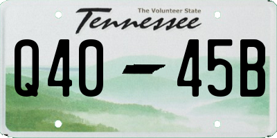 TN license plate Q4045B