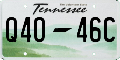 TN license plate Q4046C