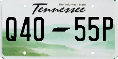 TN license plate Q4055P