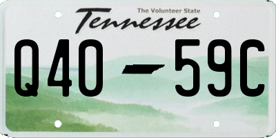 TN license plate Q4059C