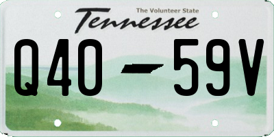 TN license plate Q4059V