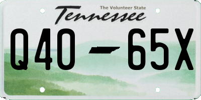 TN license plate Q4065X