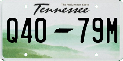TN license plate Q4079M