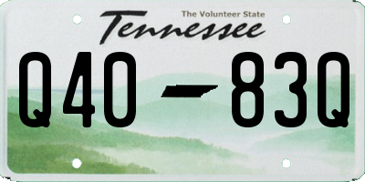 TN license plate Q4083Q