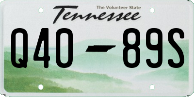 TN license plate Q4089S