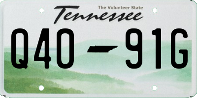 TN license plate Q4091G