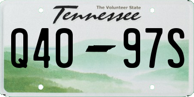 TN license plate Q4097S