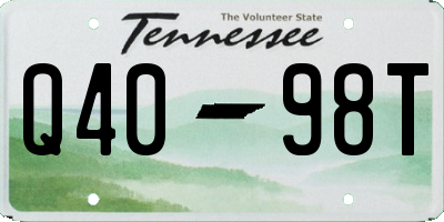 TN license plate Q4098T