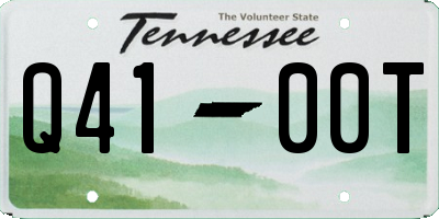 TN license plate Q4100T
