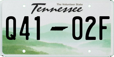 TN license plate Q4102F