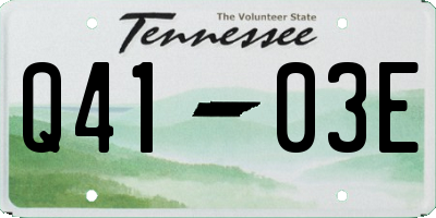 TN license plate Q4103E