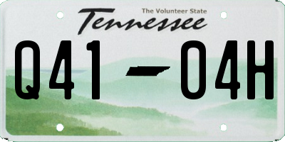 TN license plate Q4104H