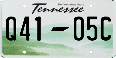TN license plate Q4105C