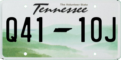 TN license plate Q4110J