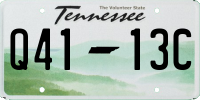 TN license plate Q4113C