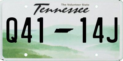 TN license plate Q4114J