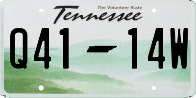 TN license plate Q4114W