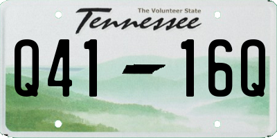 TN license plate Q4116Q