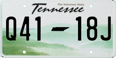 TN license plate Q4118J