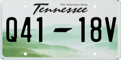 TN license plate Q4118V