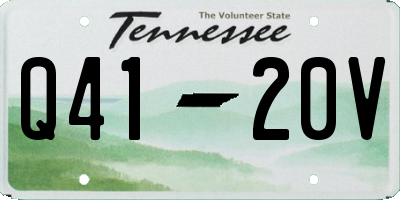 TN license plate Q4120V