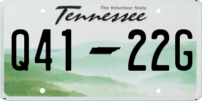 TN license plate Q4122G