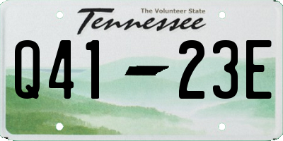 TN license plate Q4123E