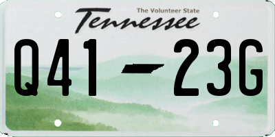 TN license plate Q4123G