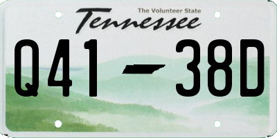 TN license plate Q4138D