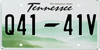TN license plate Q4141V