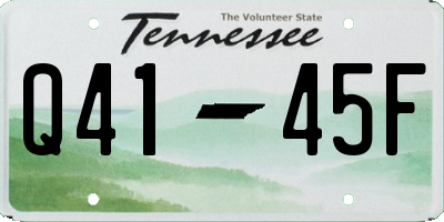 TN license plate Q4145F