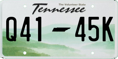 TN license plate Q4145K