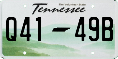 TN license plate Q4149B