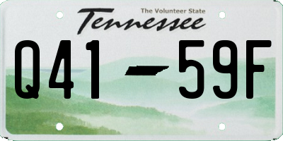 TN license plate Q4159F
