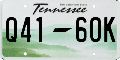 TN license plate Q4160K