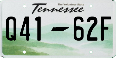 TN license plate Q4162F