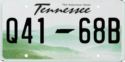 TN license plate Q4168B
