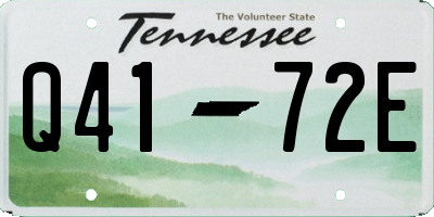 TN license plate Q4172E