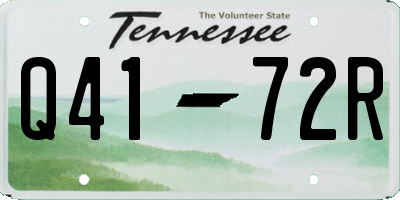 TN license plate Q4172R