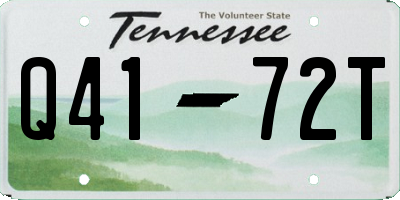 TN license plate Q4172T