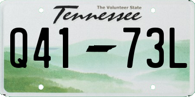 TN license plate Q4173L