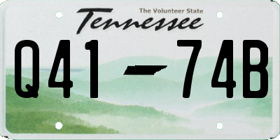 TN license plate Q4174B
