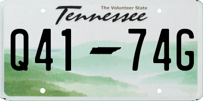 TN license plate Q4174G