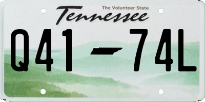 TN license plate Q4174L