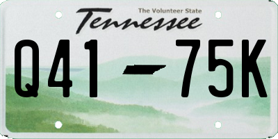 TN license plate Q4175K
