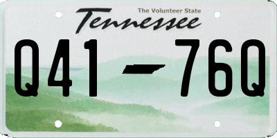 TN license plate Q4176Q