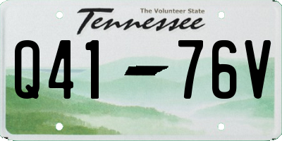 TN license plate Q4176V