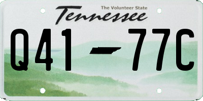 TN license plate Q4177C
